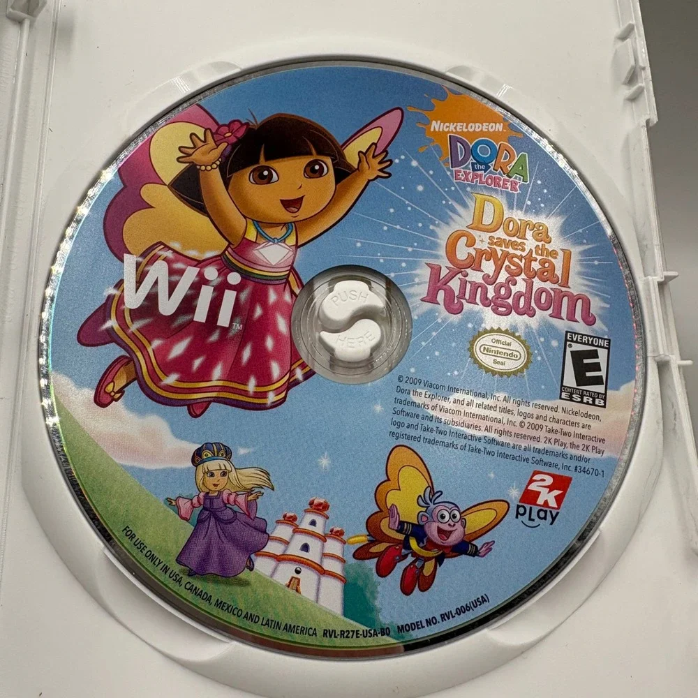 Nintendo Wii Game Bundle Kids 3-Pack Good‎ Dora Tangled SpongeBob Bash